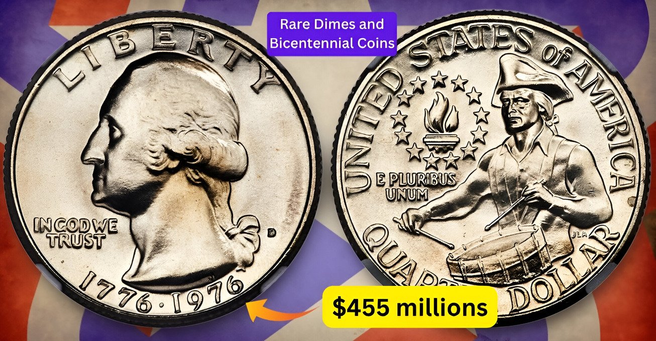 5 Rare Dimes and Bicentennial Coins